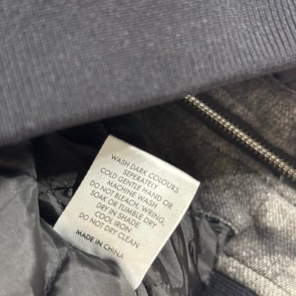 Adam + Yve Gray Cade Bomber Jacket Size 6-12 Months - Picture 9 of 10